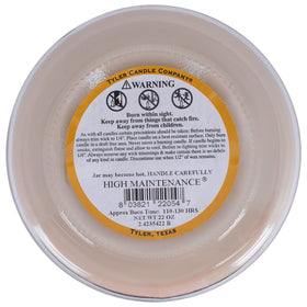 Tyler Candle soy-wax lead-free ensures clean burn and pleasant ambiance.