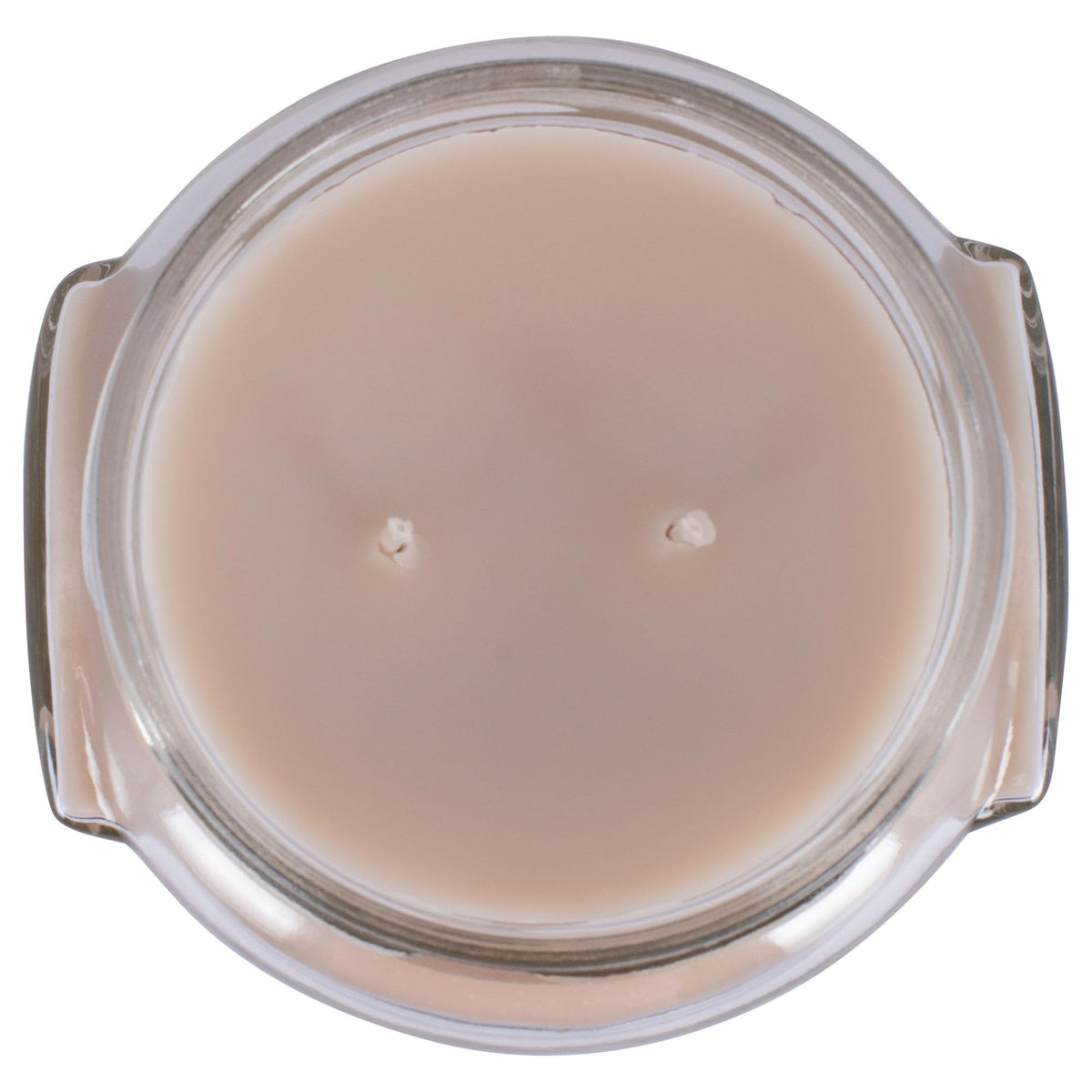 Close-up of the glass jar reveals Tyler Candles’ elegant, clean design.