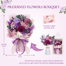 TYL&TYS Gift box with Forever Roses enhances gifting appeal.