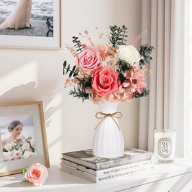 TYL&TYS Mother Day gift with pink preserved roses conveying lasting appreciation to mom