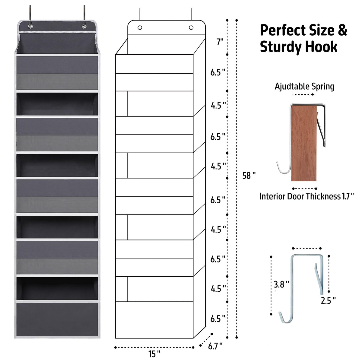 TYMENSH See-through front helps quick item spotting and reduces rummaging.