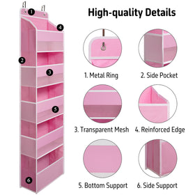TYMENSH Over Door Organizer upright design with reinforced panels maintains stability.
