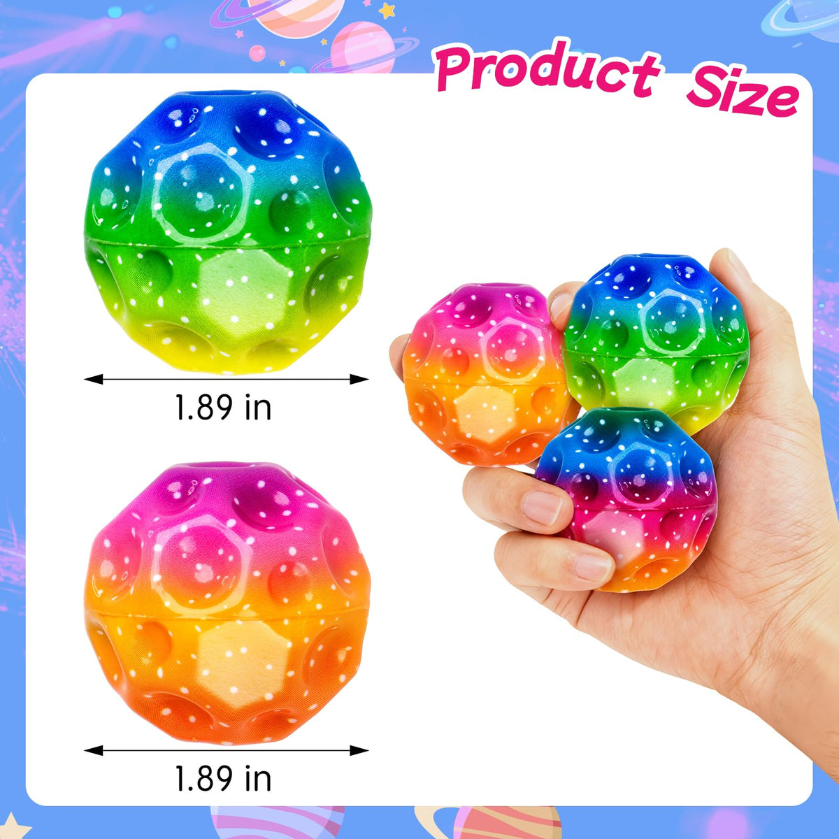 Tymokcall multicolor bounce balls in six colors for parties