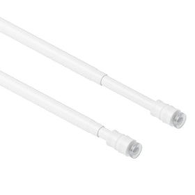 TYRON 2Pcs thin spring tension rod mounted in a window for adjustable, drill-free curtain setup.