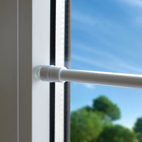 TYRON 2Pcs thin spring tension rod fits thin-edge window frames for tight spaces.