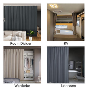 TYRON curtain track used as a room divider with smooth movement