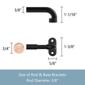 TYRON sash rod with matte finish adds a sleek, durable black look.