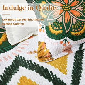 Tyrot all-season quilt suited as bedspread, lightweight cover, or cozy throw.