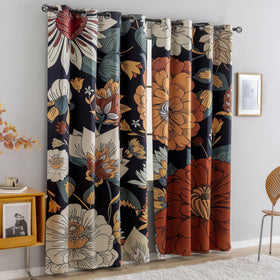 Tyrot blackout curtains 52x84 two panels offer full coverage for flexible window sizing.