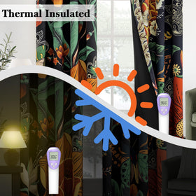 Tyrot blackout curtains living room decor showcase colorful botanic design and style.