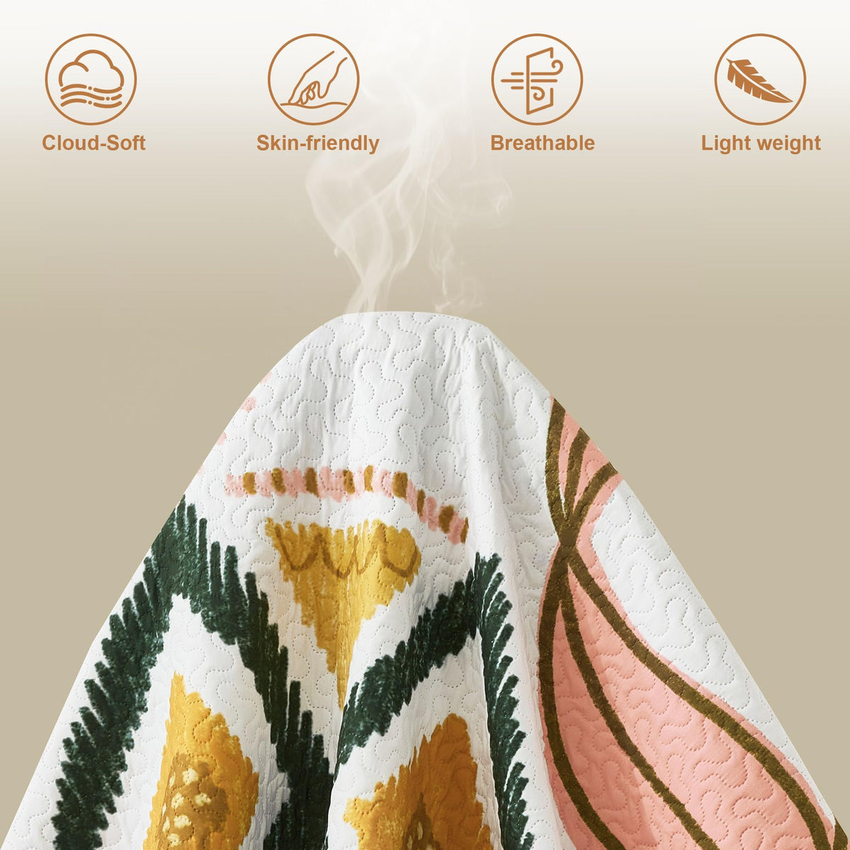 Tyrot easy-care microfiber fabric resists fading and wrinkles for simple upkeep.