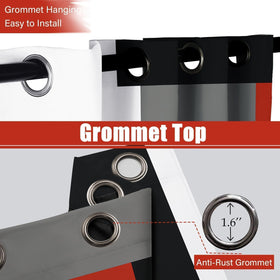 Tyrot privacy and light control with red geometric blackout drapes