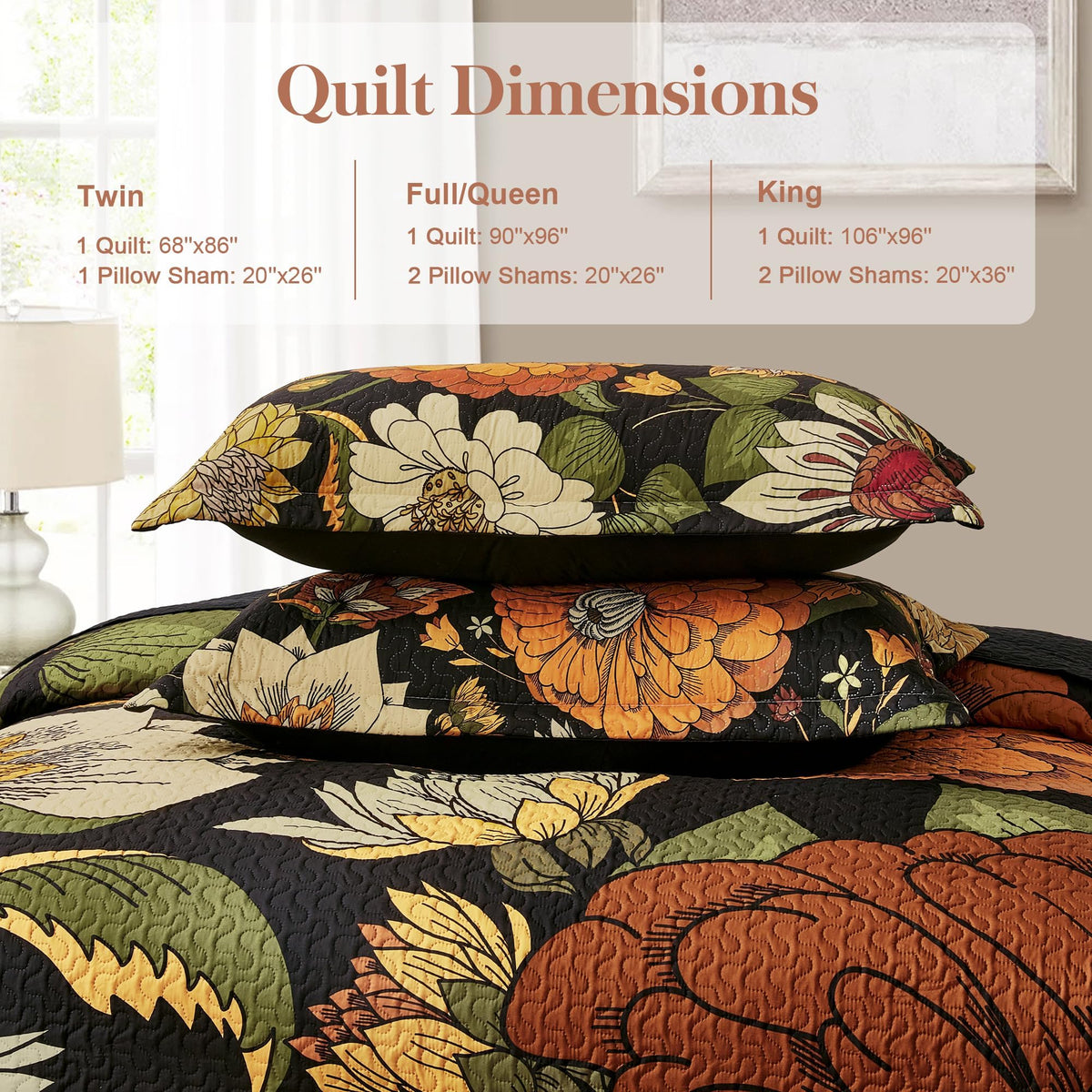 Tyrot two shams included in king set for a complete bed look