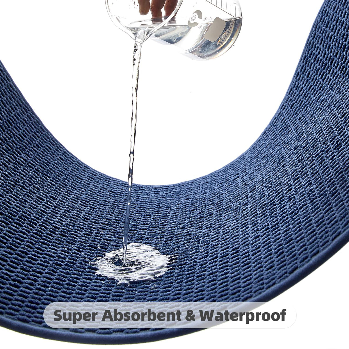 TYUU absorbent mat catches drips from feet after shower.