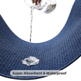 TYUU absorbent mat catches drips from feet after shower.