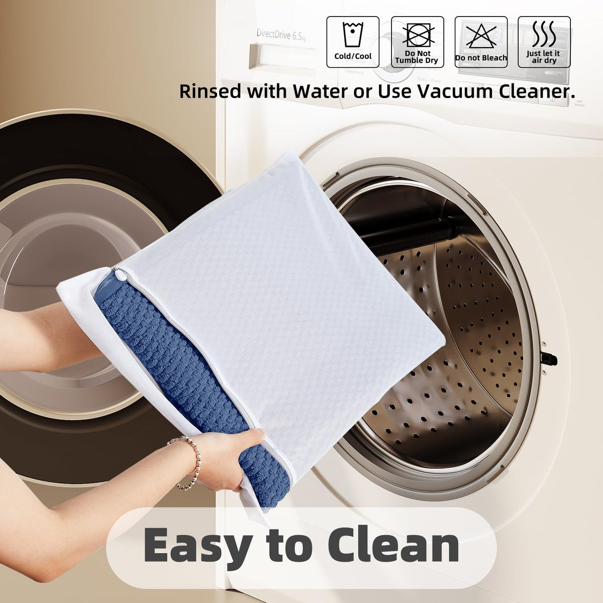 TYUU washable rug, easy machine wash for busy households.
