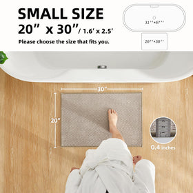 TYUU bath mat with super absorbent fibers to catch moisture quickly