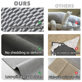 TYUU light-grey bathroom rug complements any decor and hides wear