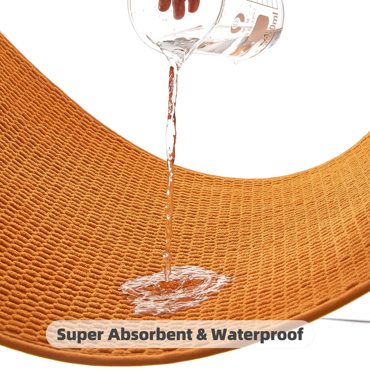 TYUU orange rug drying quick demonstrates fast air circulation