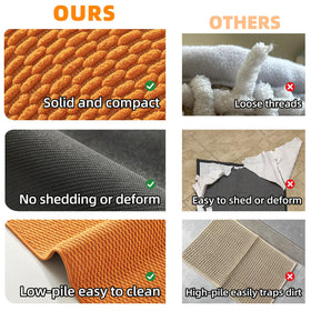 TYUU natural rubber backing emphasizes strong floor grip