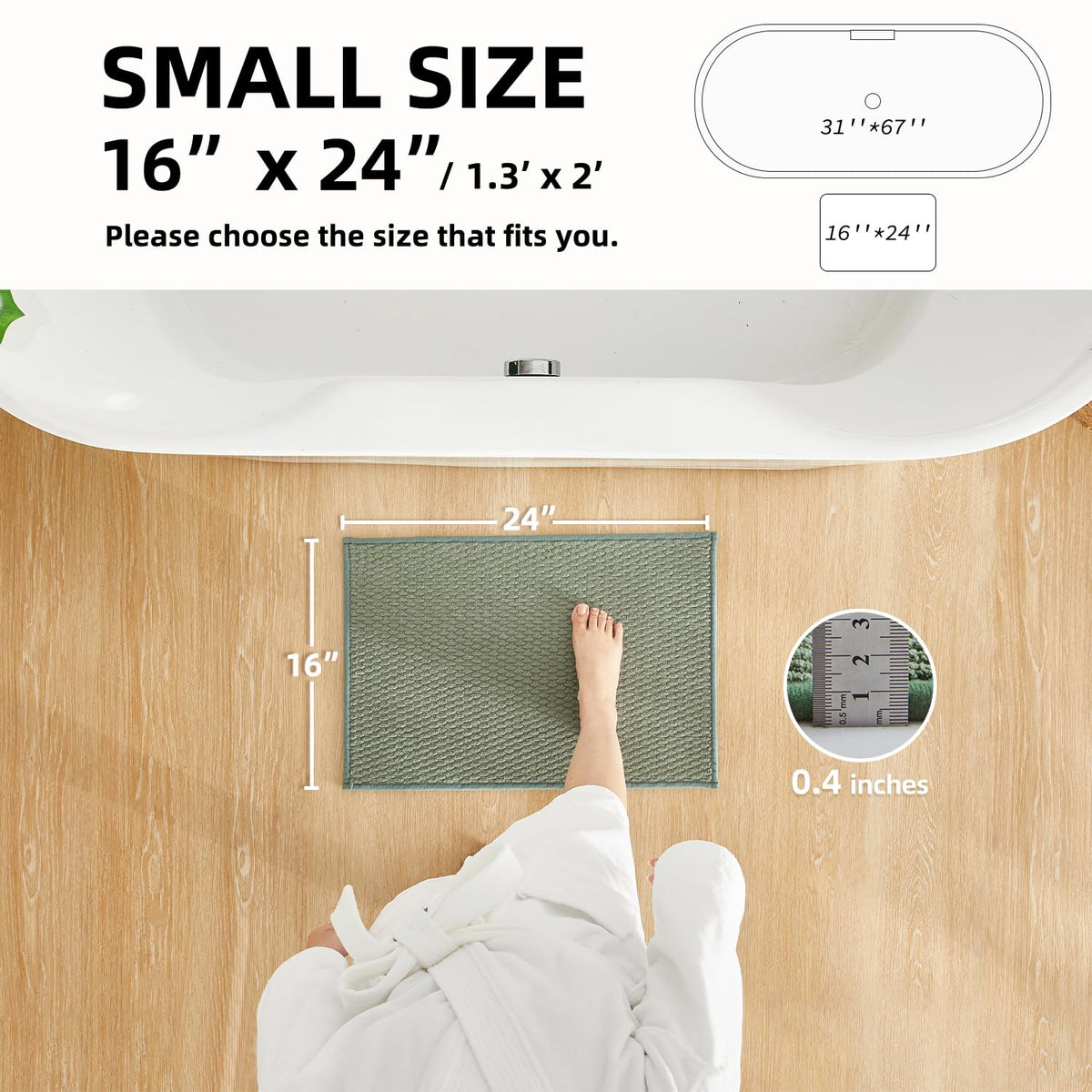 TYUU quick-dry bath rug after shower