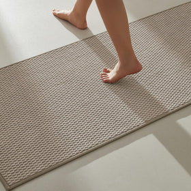 TYUU bathroom runner rug quick-dry fiber close-up for soft absorbent feel.