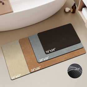 TYUU Black Bath Mat durable material for frequent bathroom use