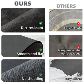 TYUU Black Bath Mat under-door fit suits small bathrooms with limited space