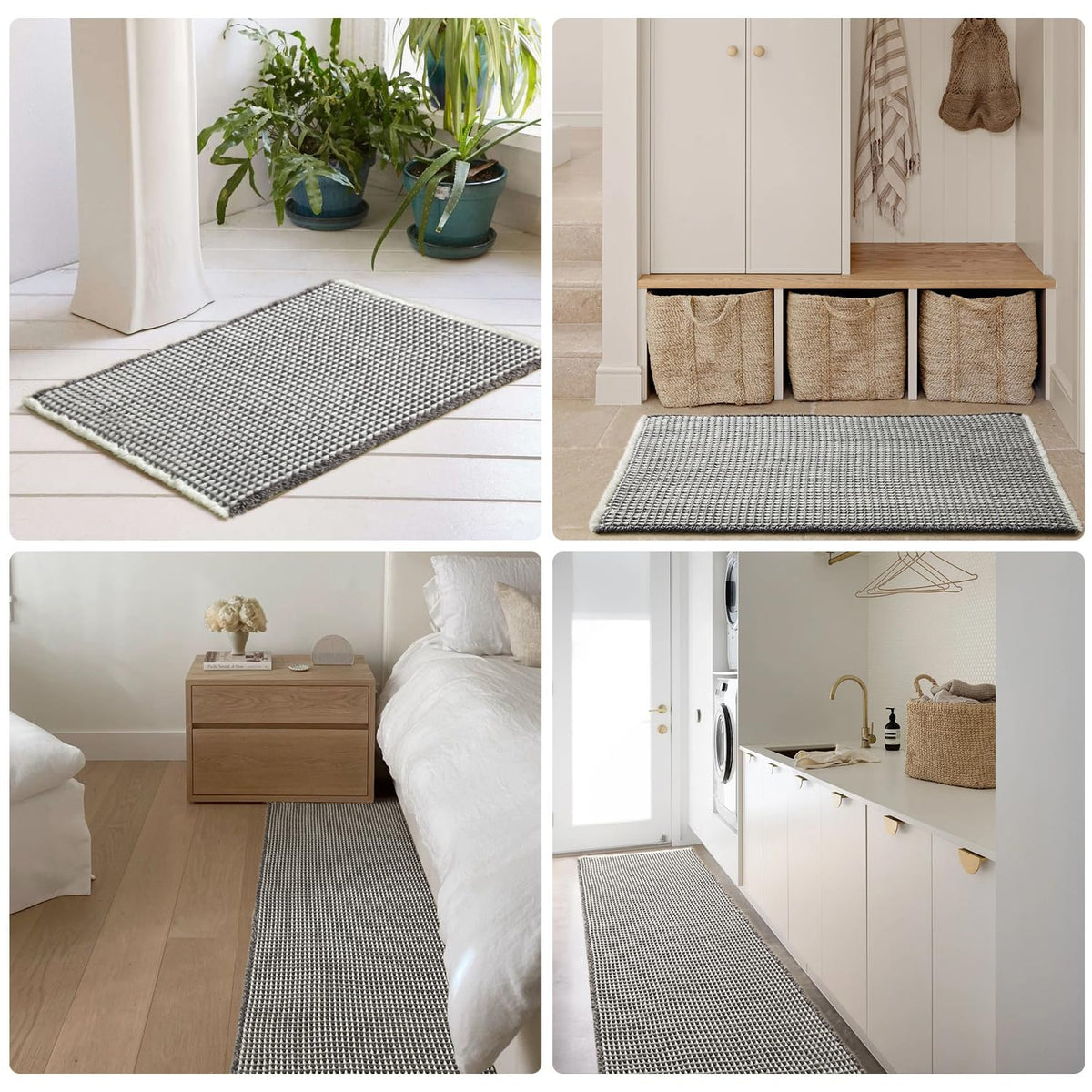 TYUU durable backing resists curling on tile floors