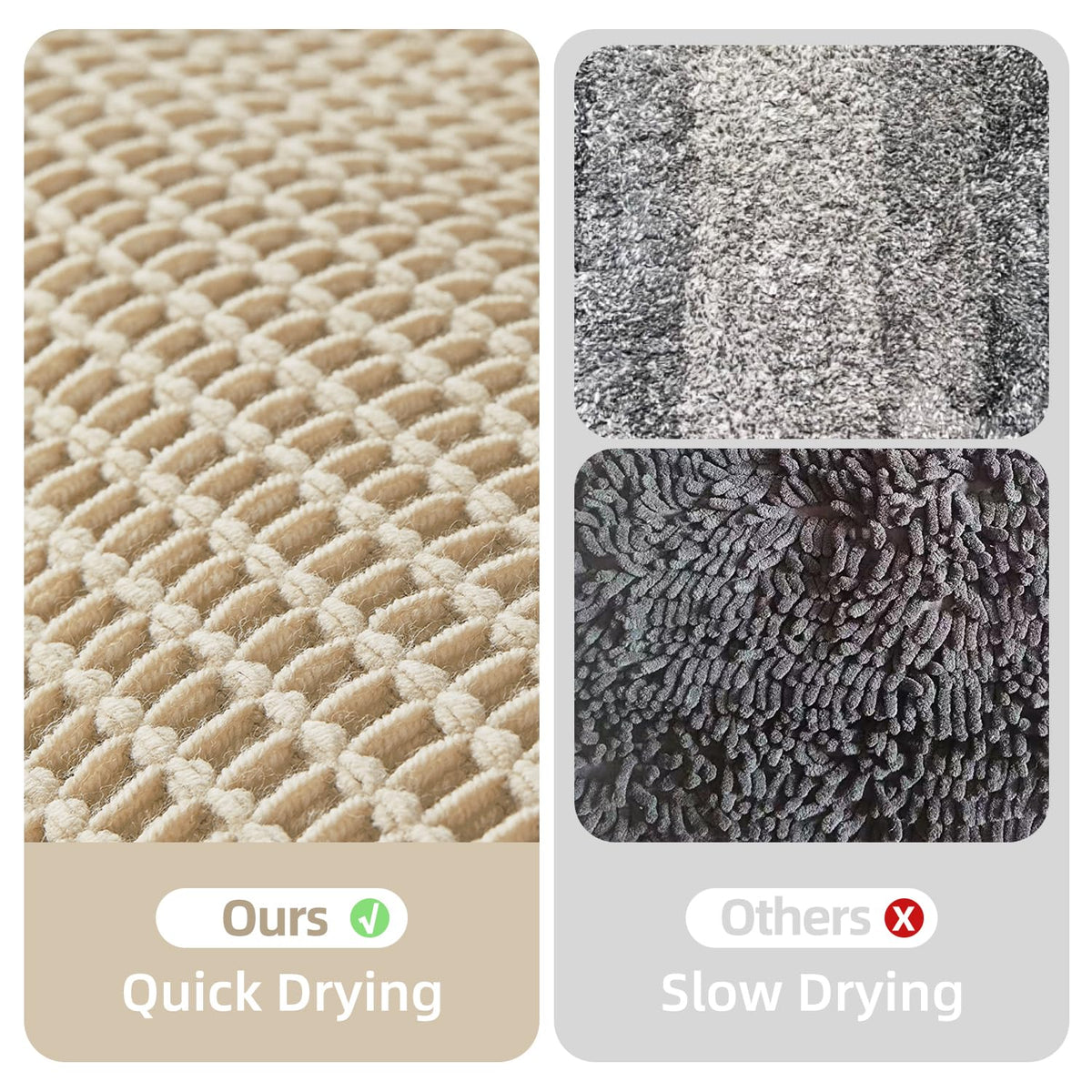 TYUU Pale Beige rug close-up of edges and stitching for durability