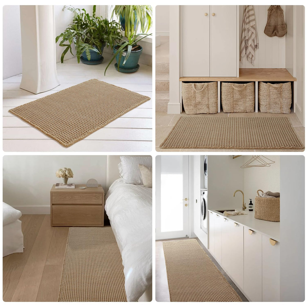 TYUU Pale Beige rug used in kitchen or stairs area for warmth and style