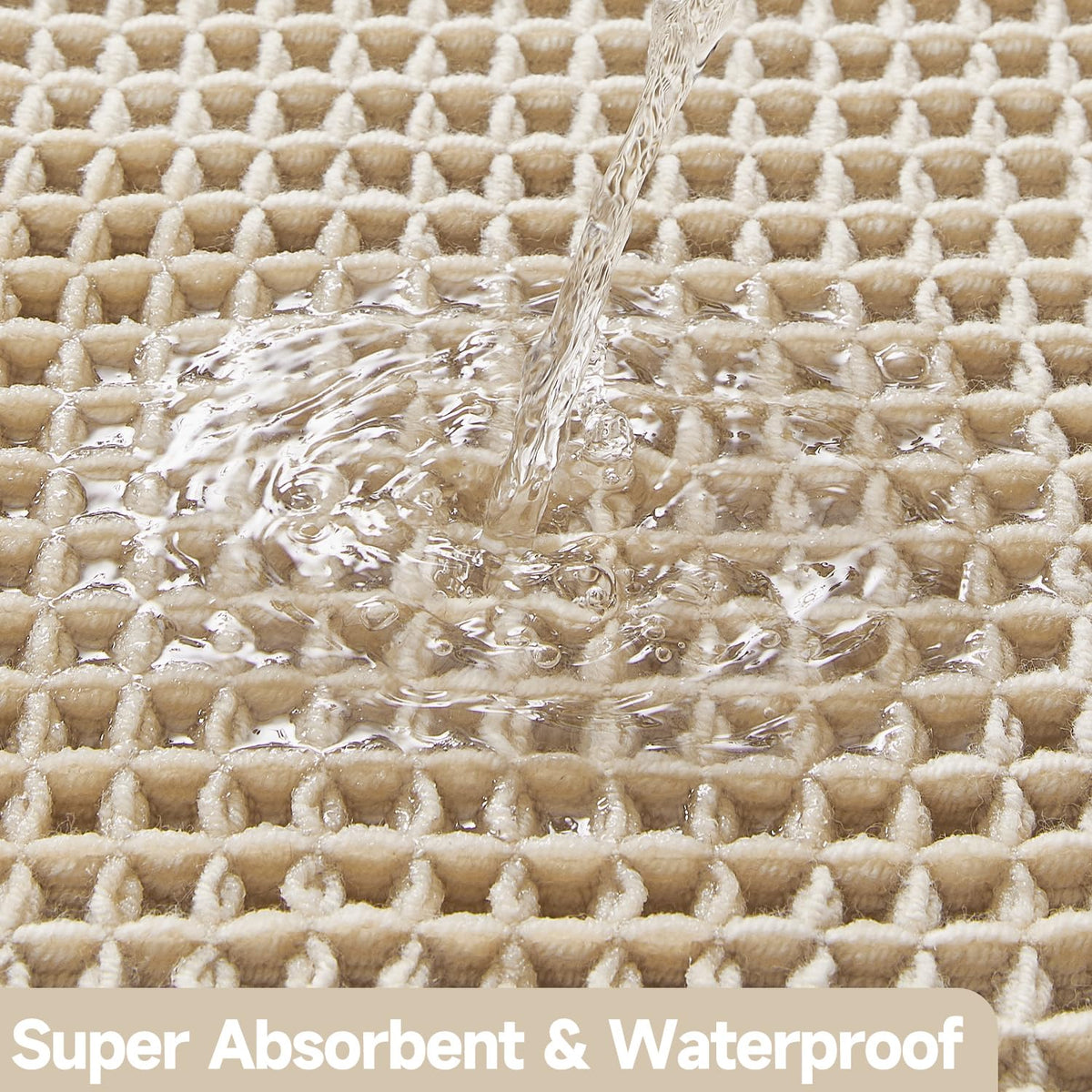 TYUU soft-touch bath mat feels plush under feet.