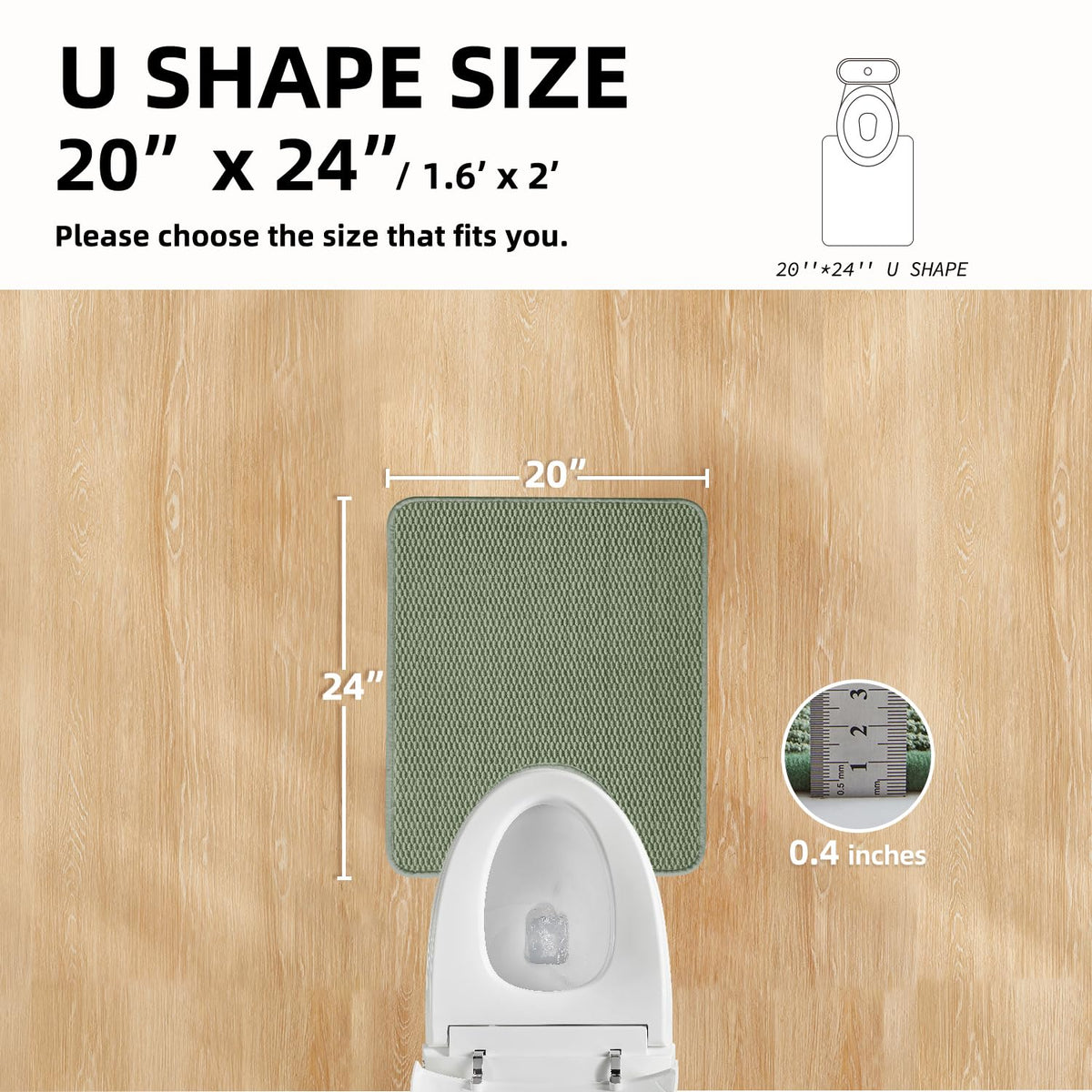 TYUU rug is absorbent and quick-drying for bathroom floors.