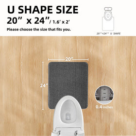 TYUU toilet rug with non-slip backing for secure placement on smooth floors.