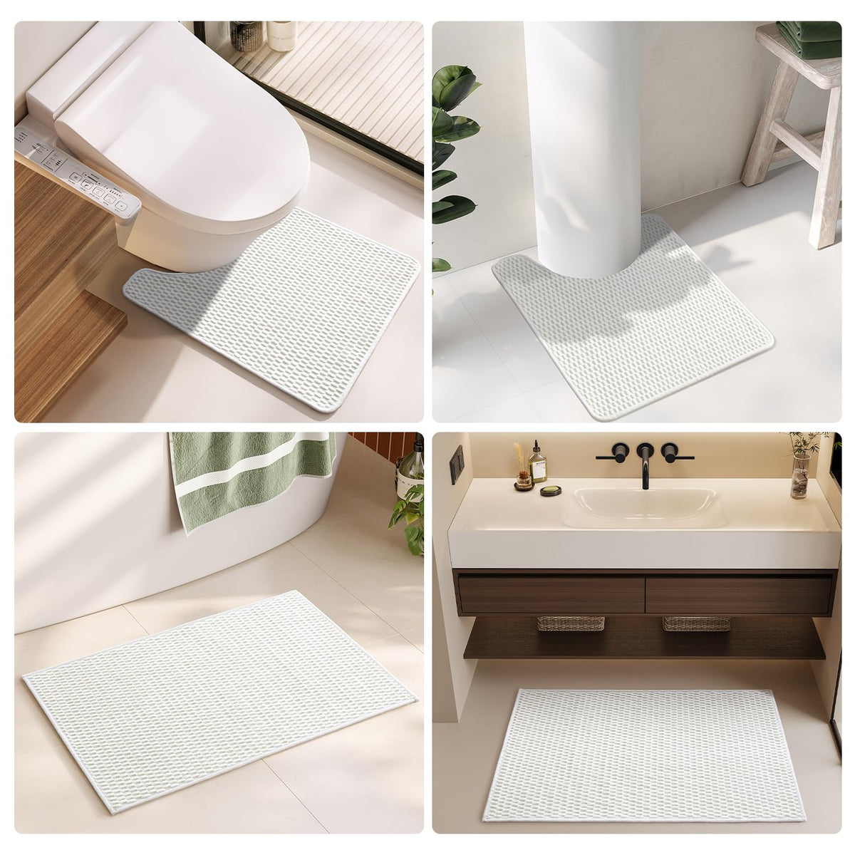 TYUU toilet rug U-shape versatile for bathroom and more