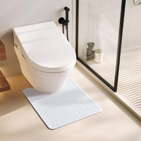 TYUU toilet rug U-shape white 20x24 offers quick-dry comfort for daily bathroom use