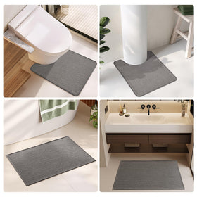 TYUU versatile rug fits in front of sink or toilet.