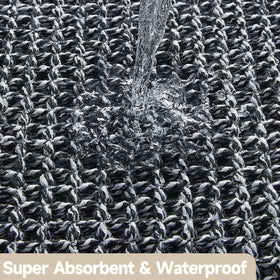 TYUU upgraded non-slip backing helps keep the rug flat and safe.