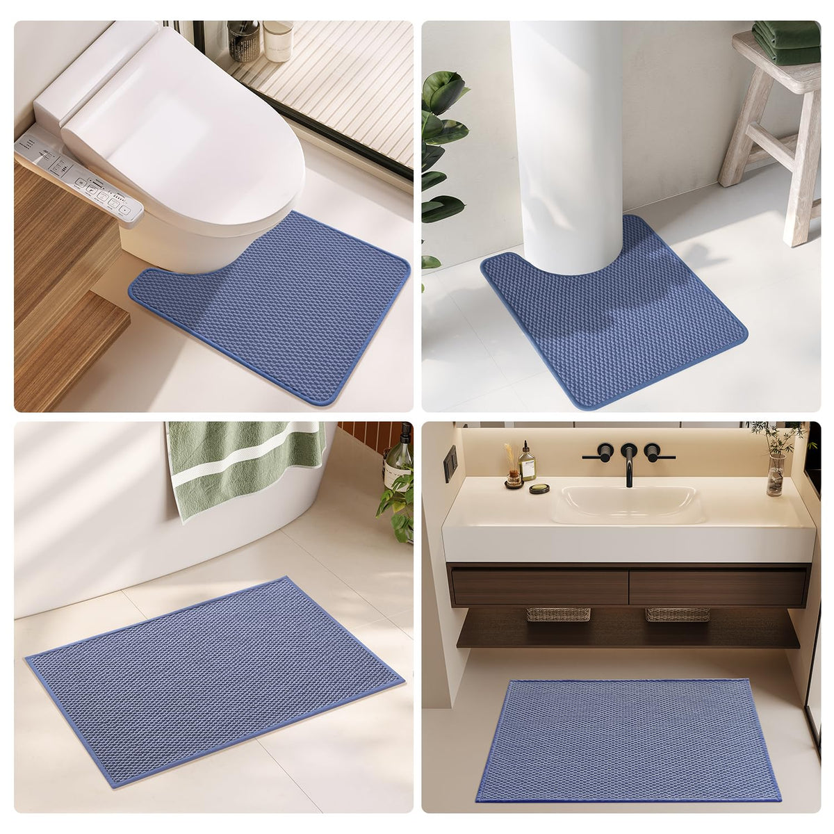 TYUU versatile denim blue rug suitable for various rooms and decor