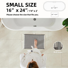 TYUU waffle bath mat texture close-up highlighting absorbent waffle weave