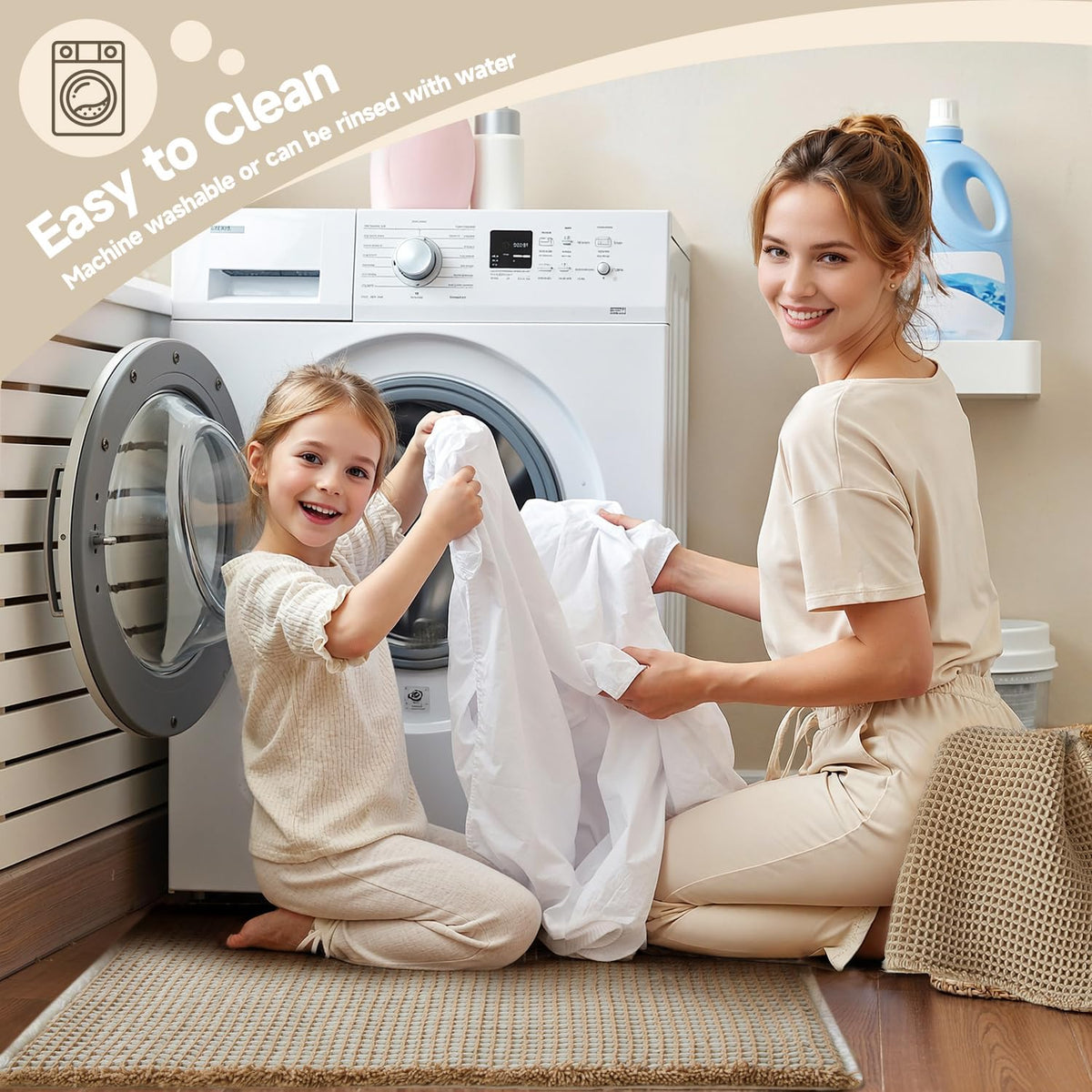 TYUU waffle bath mat easy-clean surface for simple maintenance