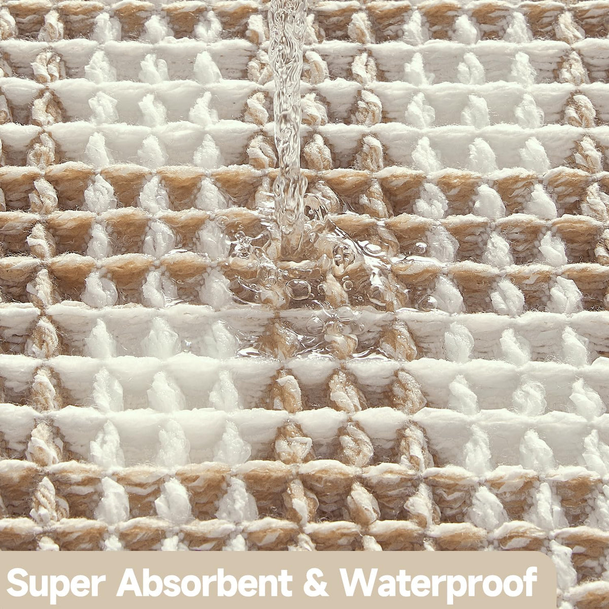 TYUU waffle bath mat ideal for kitchen use or laundry room spaces