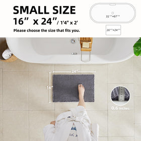 TYUU waffle bath mat showing absorbent weave for fast moisture capture