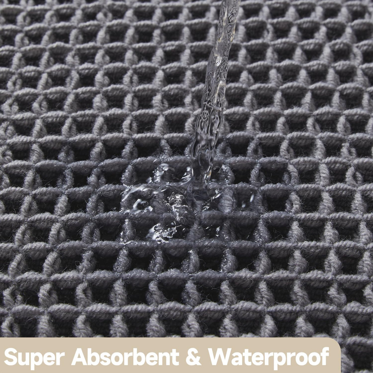 TYUU waffle bath mat versatile placement in bathroom and beyond