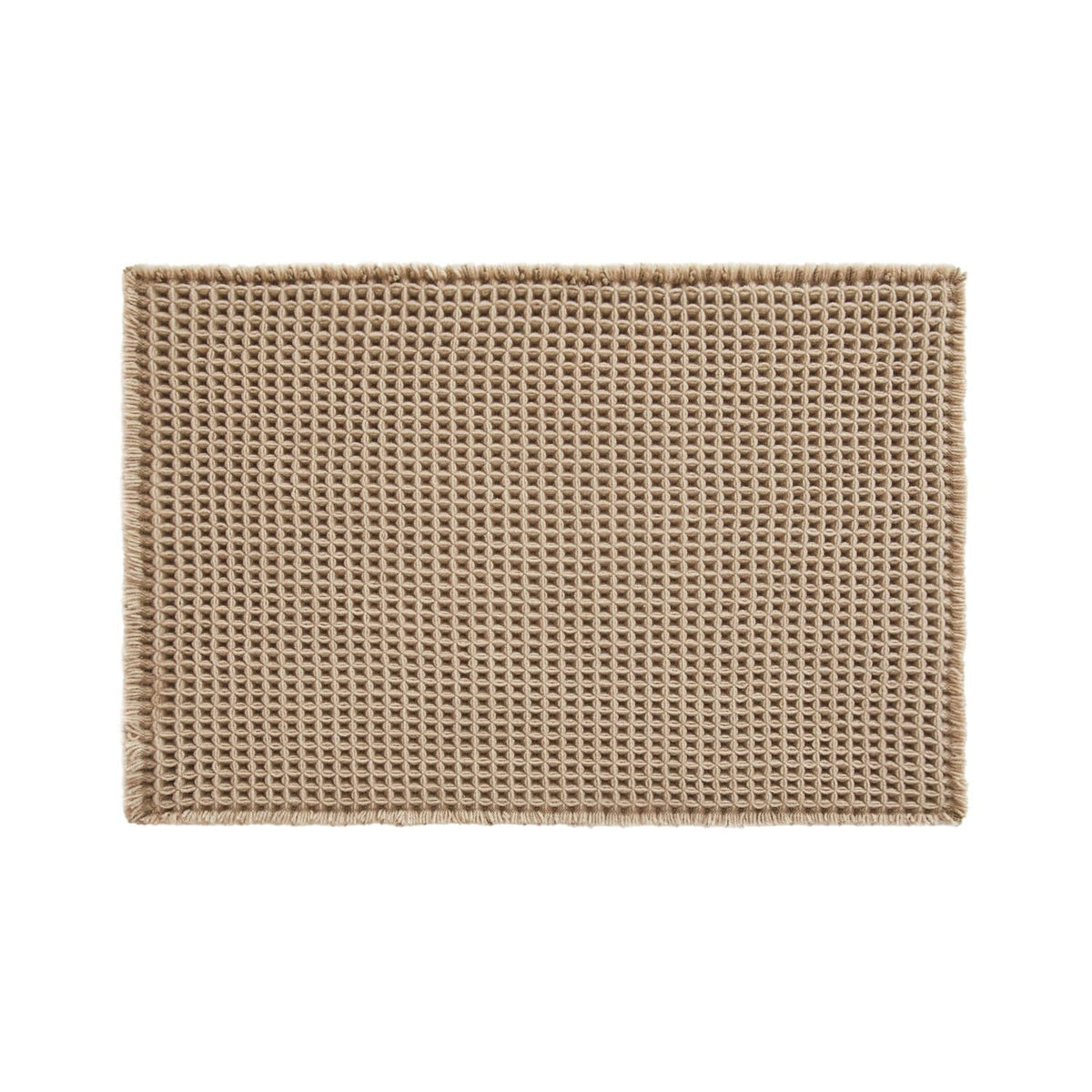 TYUU waffle bath mat enhances farmhouse or boho bathroom aesthetics.