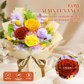 Tyvouflo hydrangea and roses close-up show rich textures and color.