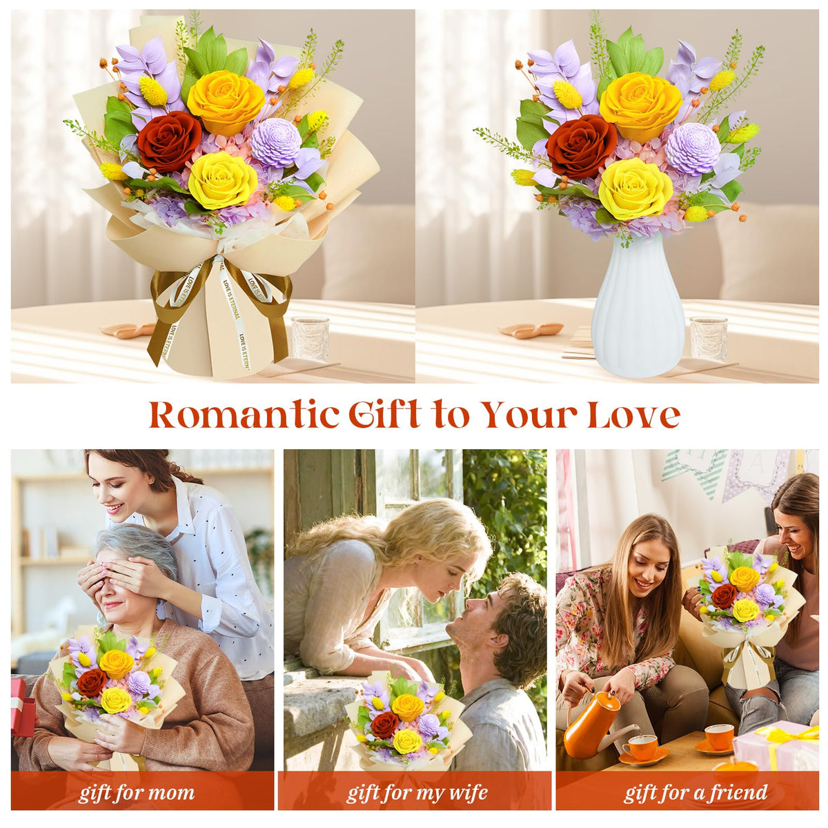 Tyvouflo secure packaging ensures safe arrival of the bouquet.
