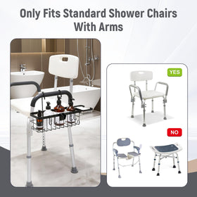 TYYIHUA front movable hooks store towels, brushes and razors.