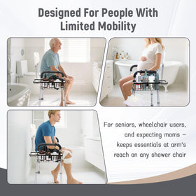 TYYIHUA showerhead holder lets you position the spray safely while seated.