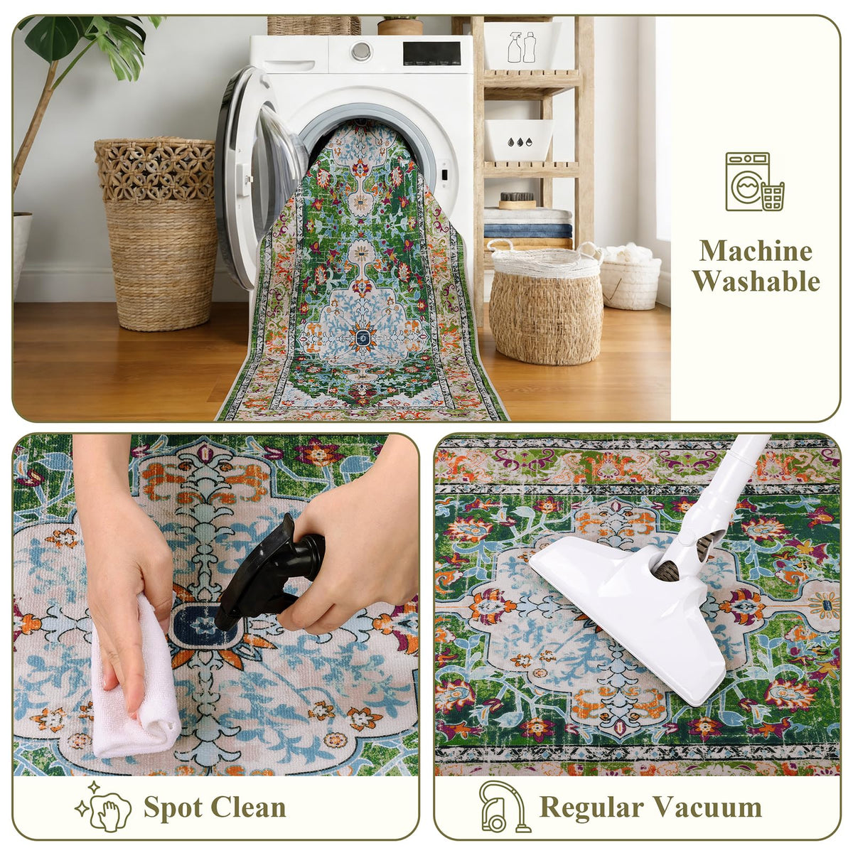 U'Artlines boho living room decor enhances space with vintage charm.